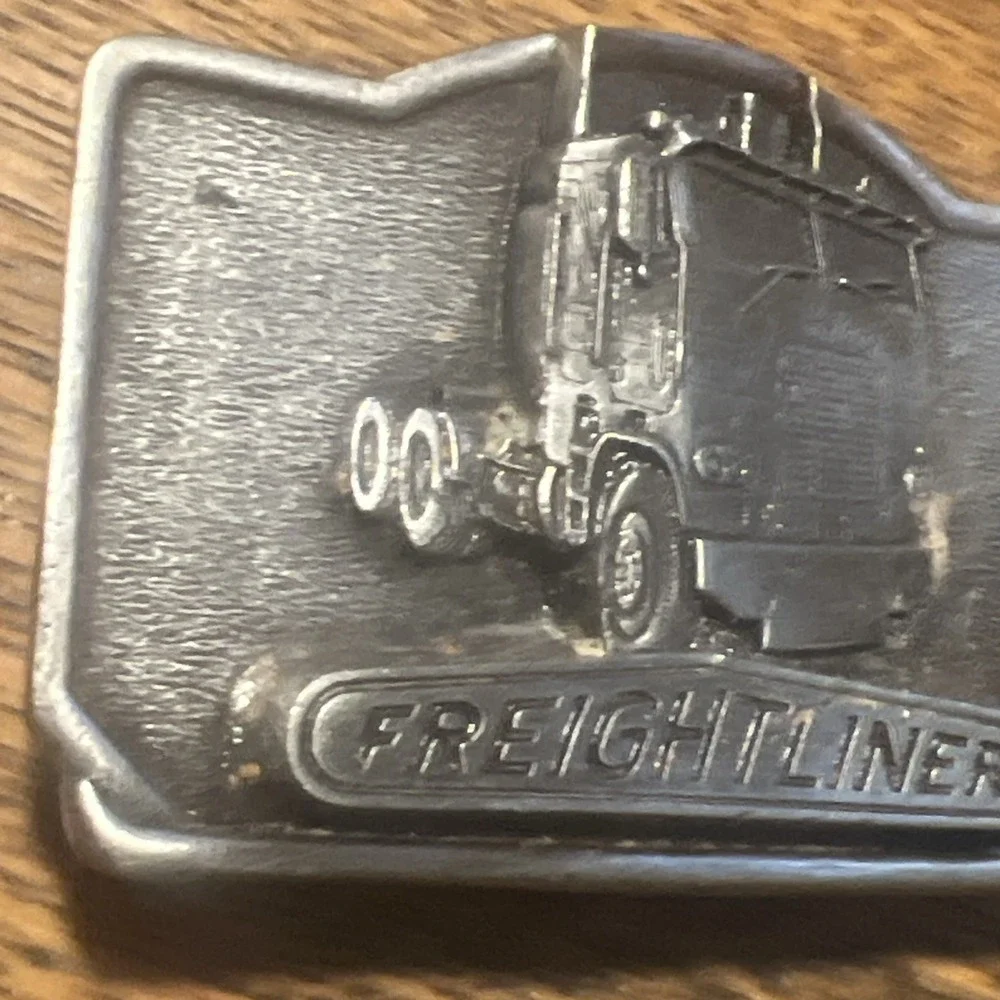 Vintage 1978 FREIGHTLINER #A-41 Metal Belt Buckle Heavy Duty Tonkin Inc Trucking
